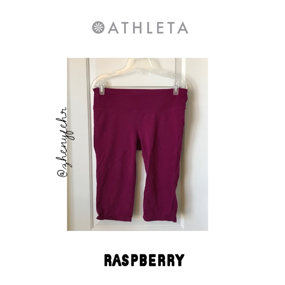 Athleta peddle pusher leggings, XL raspberry